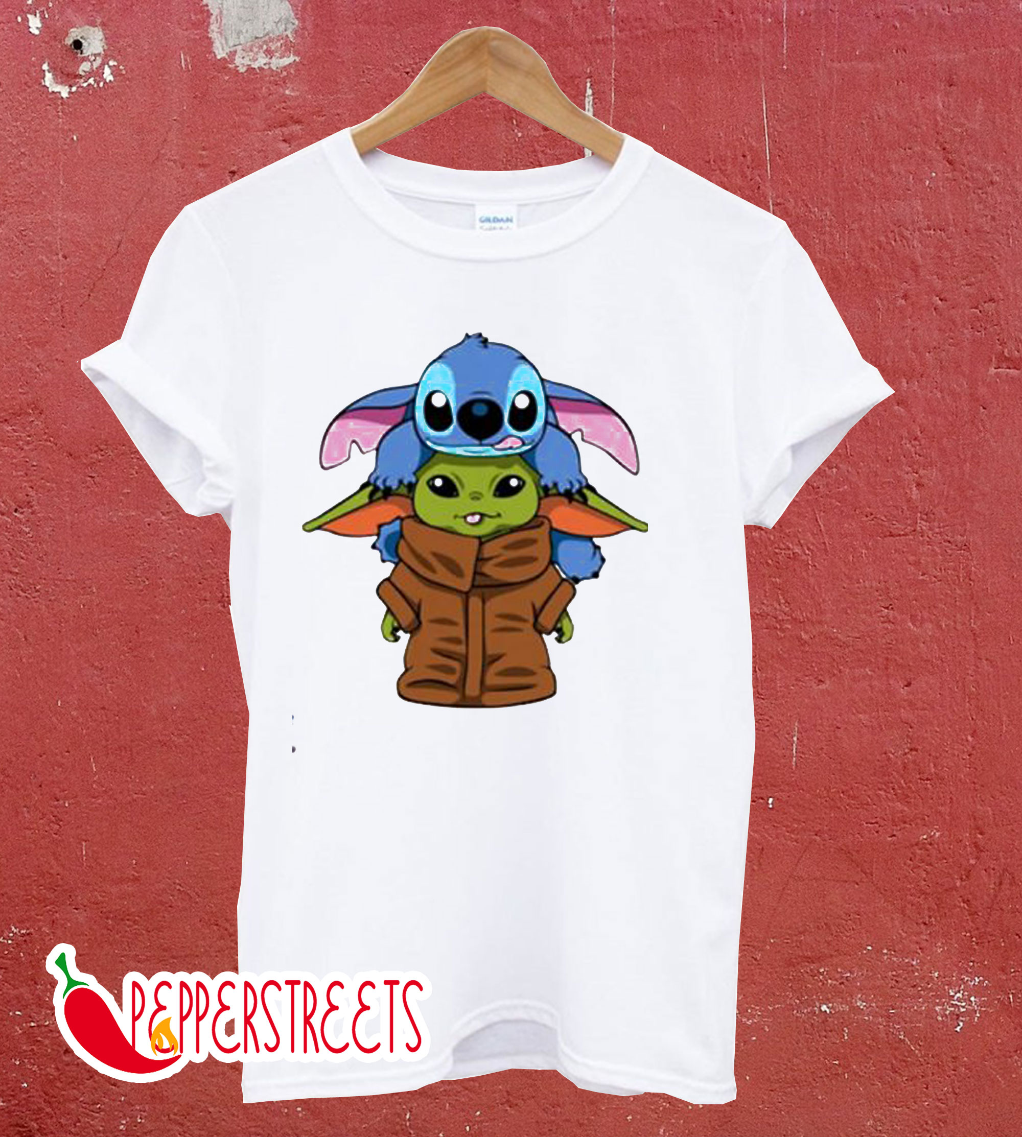 Baby Stitch and Baby Yoda TShirt