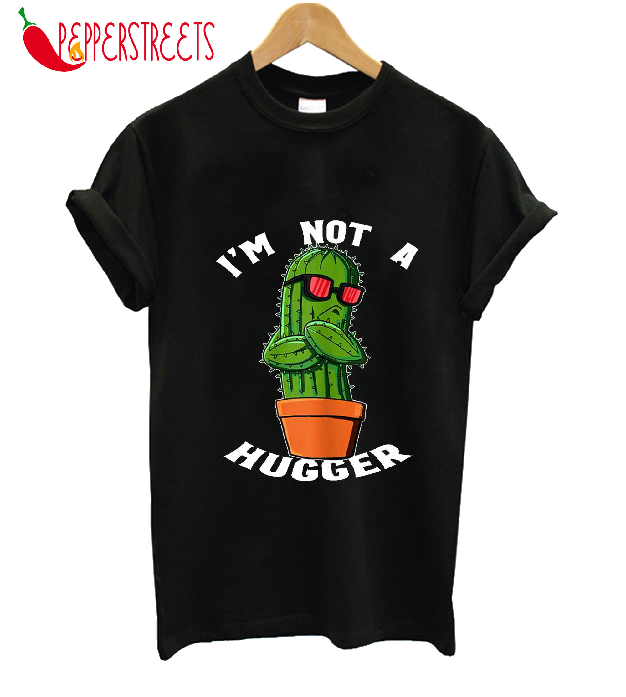 Cool Cactus I Am Not A Hugger Men T-Shirt World