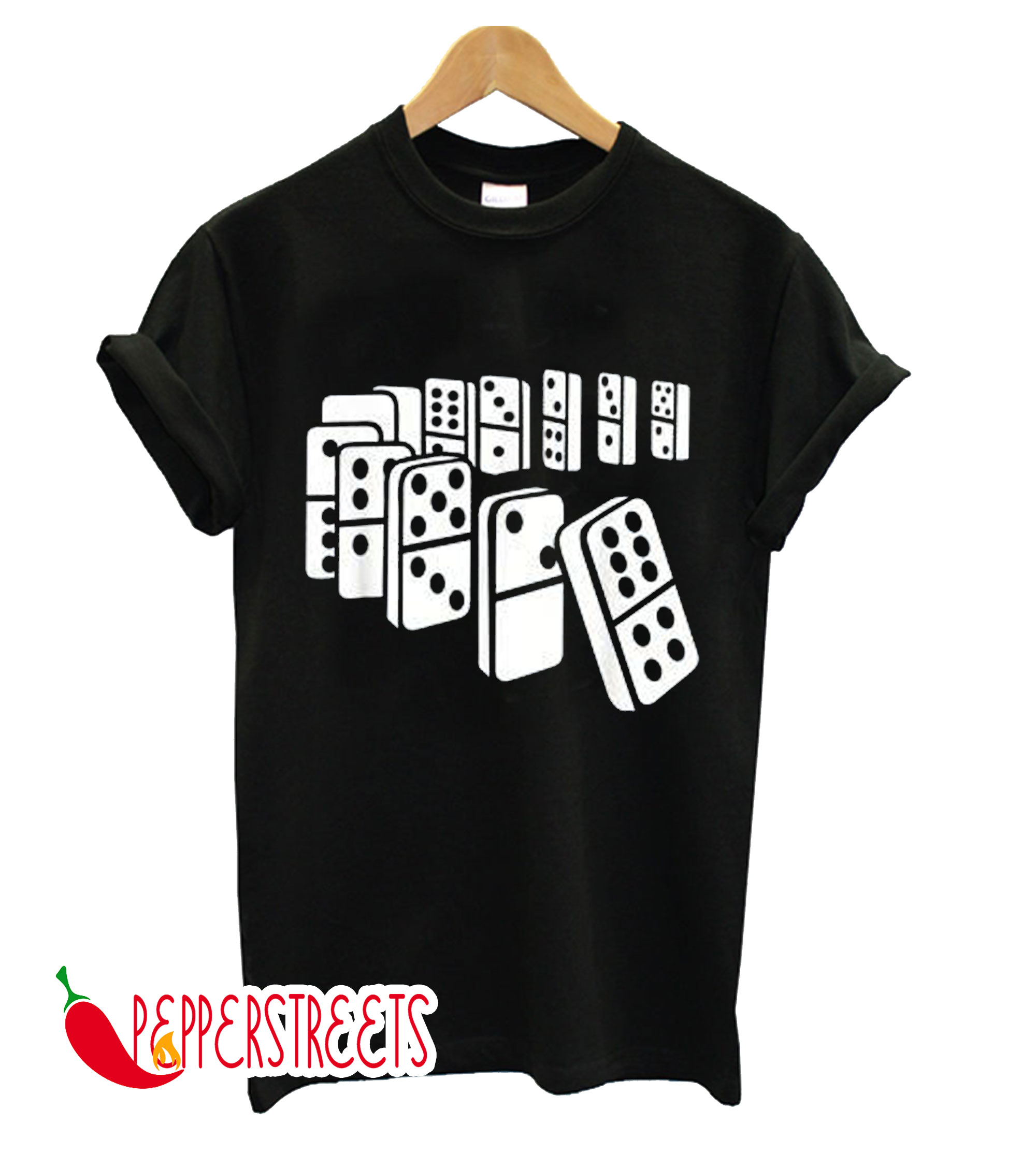 dominos black shirt