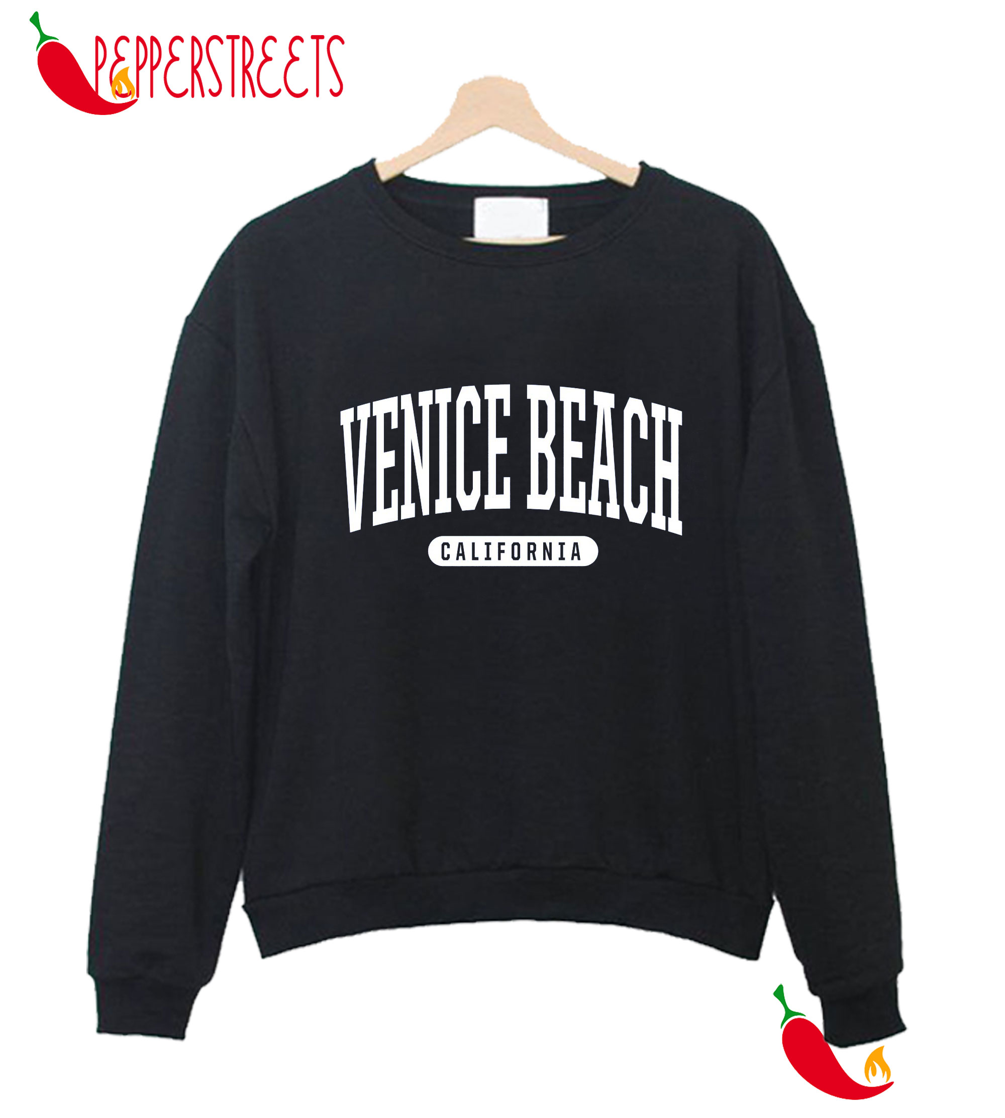 venice beach white fox sweatshirt