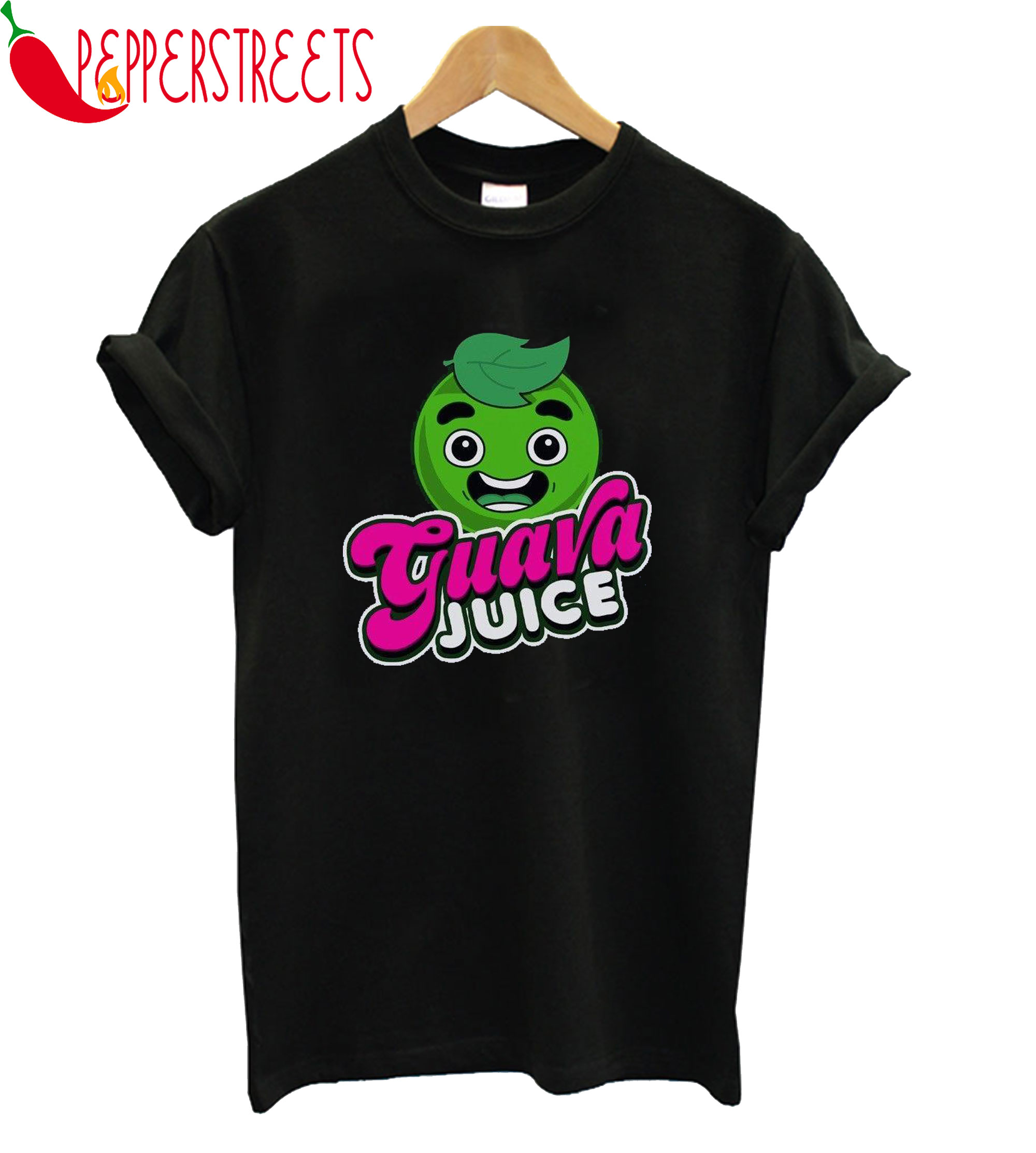 guava color shirt