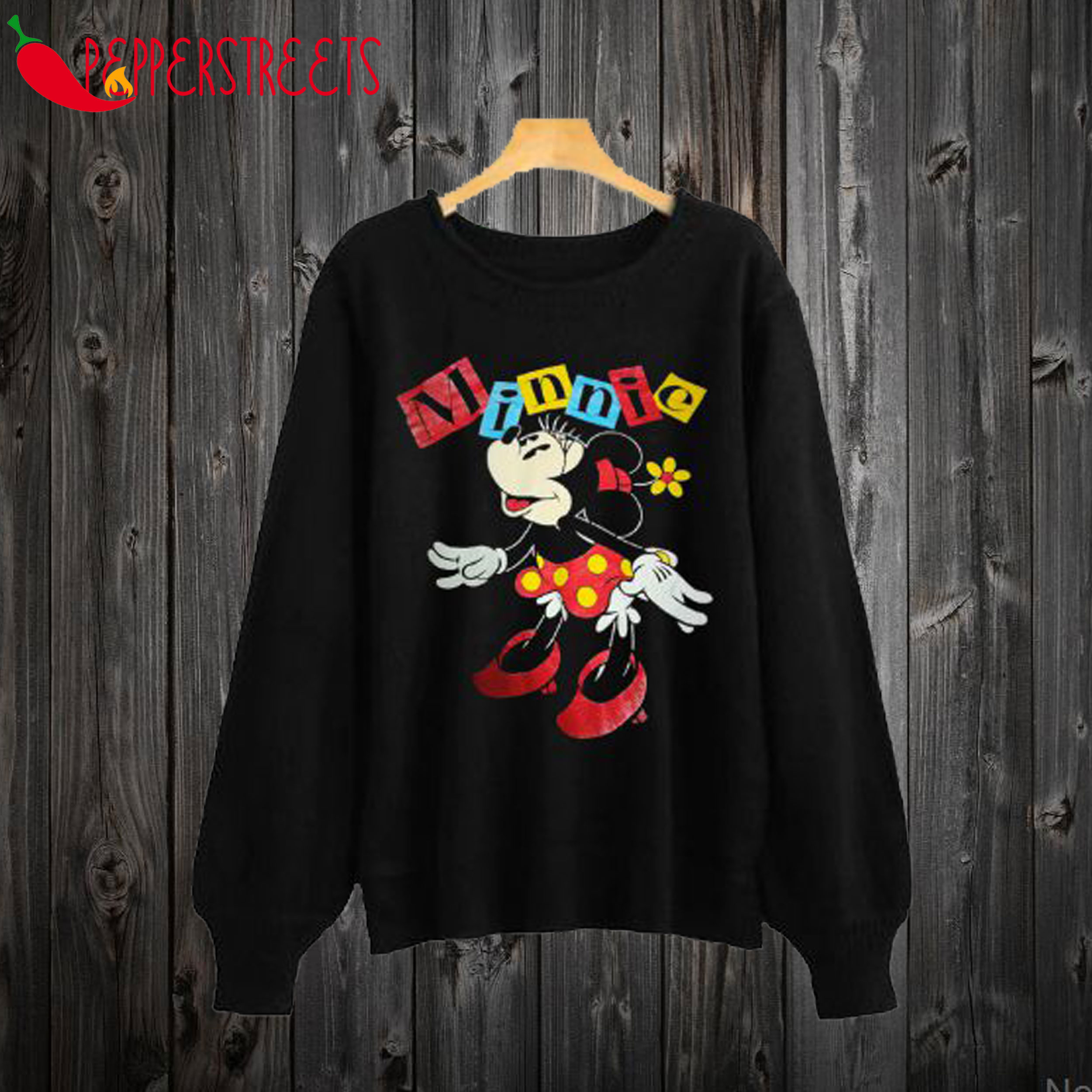 ShopRoseGrace Black Puff Vinyl Cards Sweatshirt