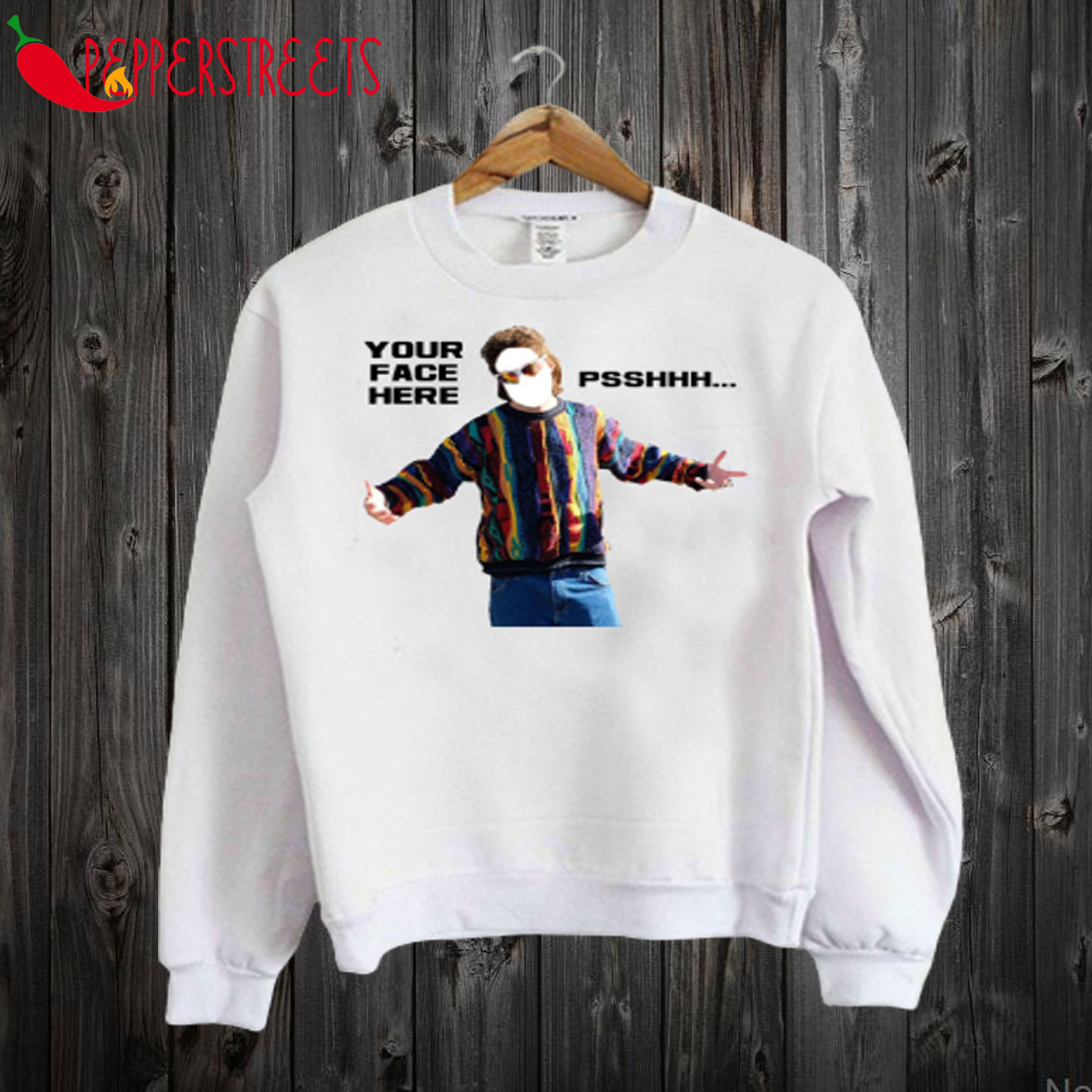 PSH PSHHH CUSTOM Face Ed Bassmaster Funny Sweatshirt