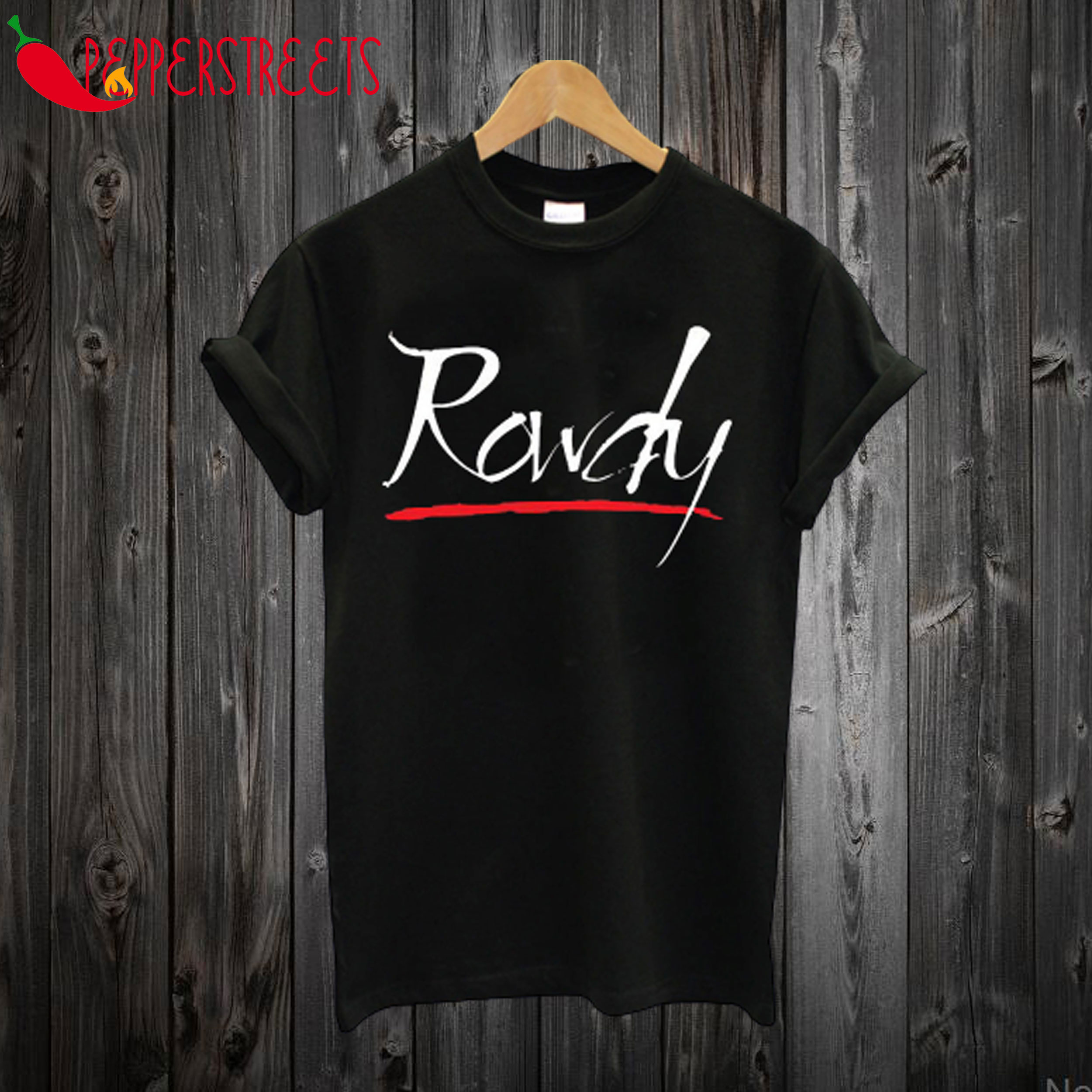 rowdy t shirt white