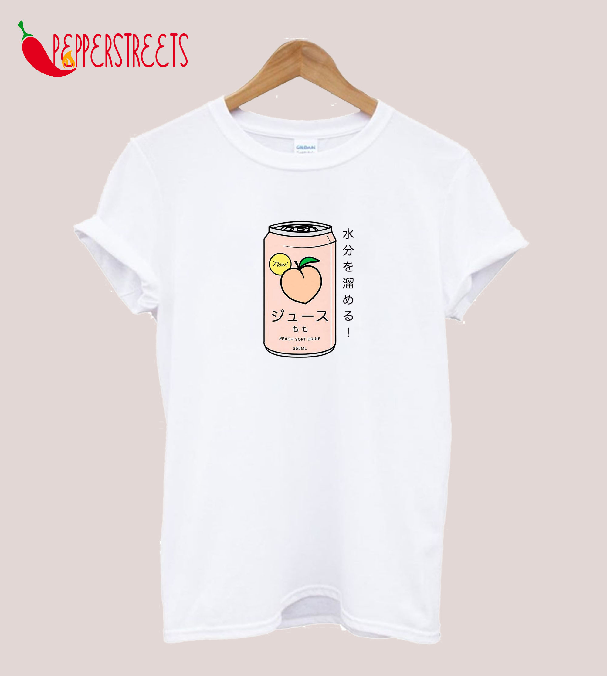 peach t shirt design