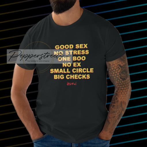 Good Sex No Stress One Boo No Ex Small Circle Big Checks T Shirt This T 9146